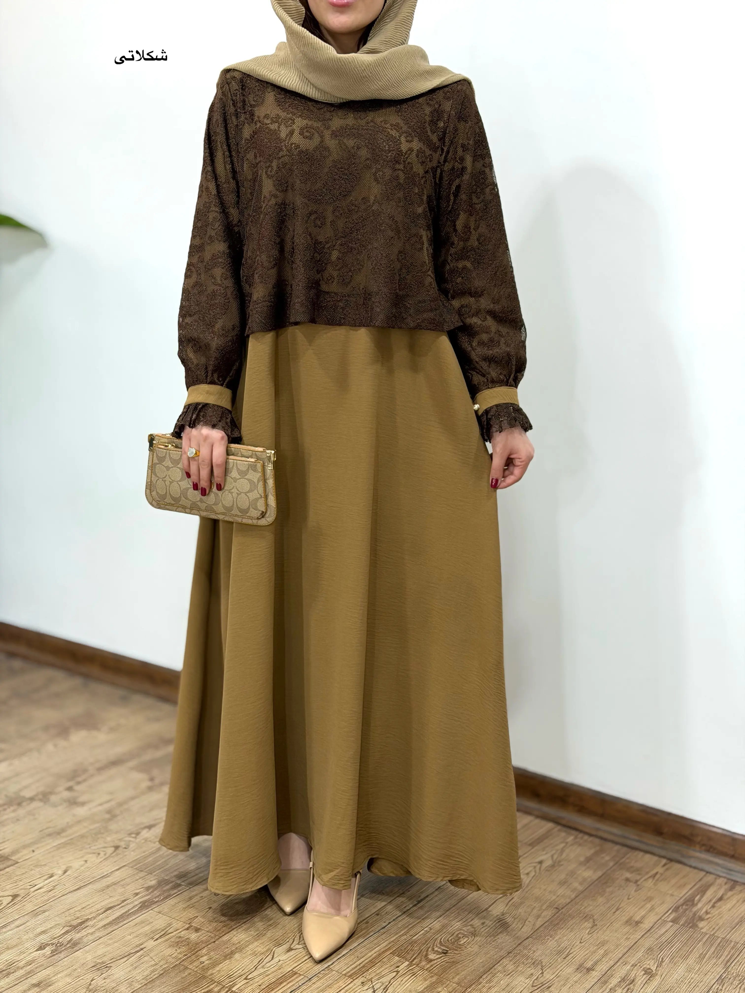 پیراهن مانتویی بلند ماریا